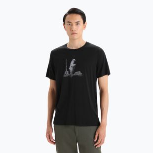 Férfi thermo póló icebreaker Tech Lite II Polar Paddle fekete IB0A56NA0011