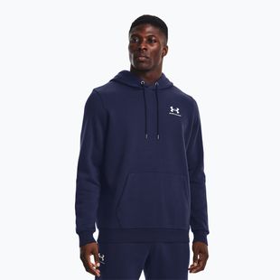 Férfi kapucnis pulóver Under Armour Essential Fleece Hoodie midnight navy/white