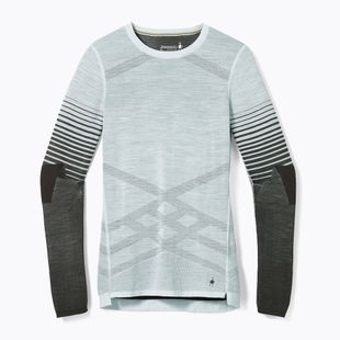 Női termoaktív pulóver Smartwool Intraknit Thermal Merino Base Layer Pattern Crew aqua