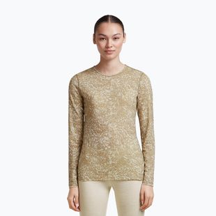 Női hosszú ujjú póló icebreaker Merino 200 Oasis Crewe Moss Bloom cumin/undyed/aop