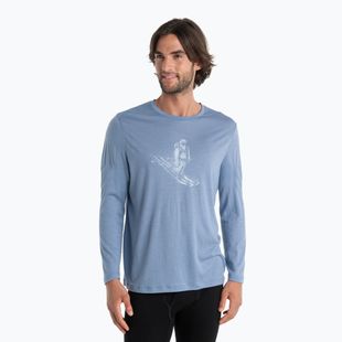 Férfi Icebreaker Tech Lite II Tee Síelés Yeti kyanite termikus melegítőfelső