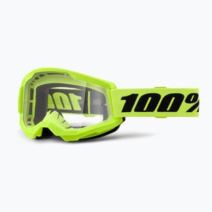 Kerékpáros szemüveg 100% Strata 2 neon yellow/clear