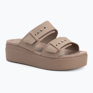 Női Crocs Brooklyn Low Wedge flip-flopok latte színű