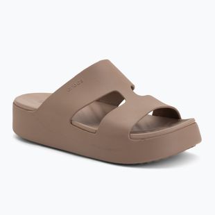 Női papucsok Crocs Gateway Platform H-Strap latte