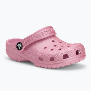 Crocs Classic Glitter Clog Gyermek flip-flop rózsaszín tweed csillogás