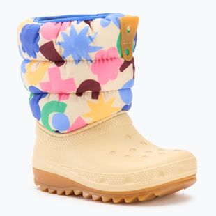 Crocs Classic Neo Puff Geo Shapes Geo Shapes hócipő Kisgyermek shitake/multi