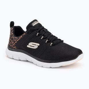SKECHERS női cipő Flex Appeal 4.0 Wild Ballad fekete/leopárd