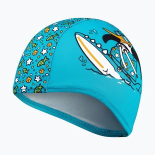 Speedo nyomtatott poliészter kék/zöld úszósapka