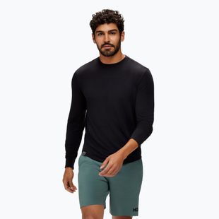 Férfi futó hosszú ujjú HOKA Essential LS Tee fekete