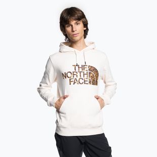 Férfi The North Face Standard Hoodie gardenia fehér/szénbarna víz torzítás nyomtatással