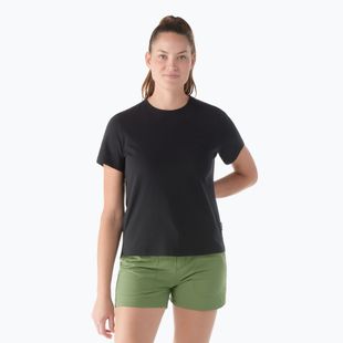 Női túrapóló Smartwool Perfect Crew Short Sleeve black