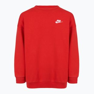 Nike Sportswear Club Fleece gyermek pulóver egyetemi piros/fehér