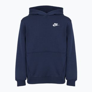 Nike Sportswear Club Fleece éjfekete tengerészkék-fehér gyermek pulóver