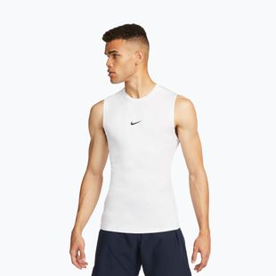Férfi fitnesz trikó Nike Pro Dri-Fit Tight ujjatlan white/black