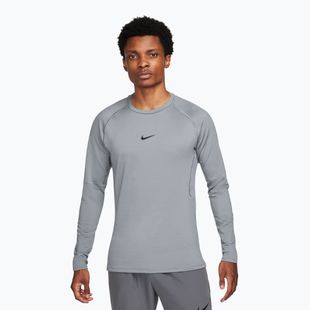 Férfi edző hosszú ujjú póló Nike Pro Warm smoke grey/black