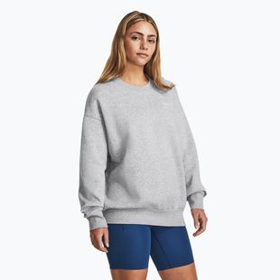 Under Armour női pulóver Icon Fleece Crew mod szürke light heather/fehér