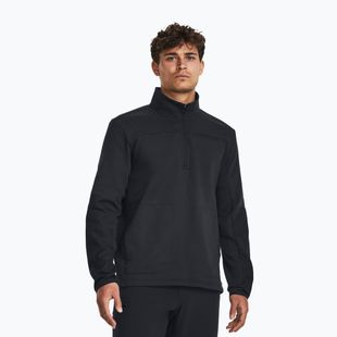 Férfi Under Armour Tactical Rival Job Fleece 1/4 Zip pulóver fekete/fekete/fekete / fekete/fekete