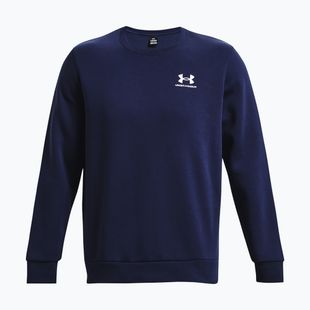 Férfi pulóver Under Armour Essential Fleece Crew midnight navy/white