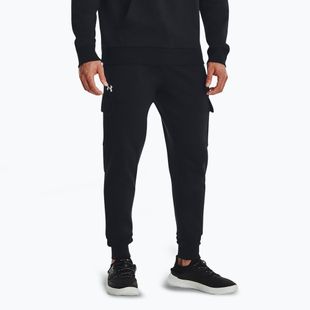 Férfi Under Armour Rival Fleece Cargo Jogger nadrág fekete / fehér