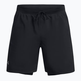 Férfi futónadrág Under Armour Launch 7" 2IN1 black / black / reflective