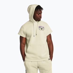 Férfi pulóver Under Armour Project Rock Q1 SS Icon Fleece Hoodie beige