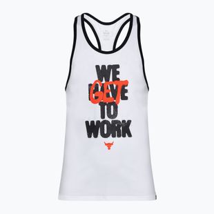 Under Armour Project Rock Get To Work Tank fehér/fekete/phoenix fire férfi edző tank top