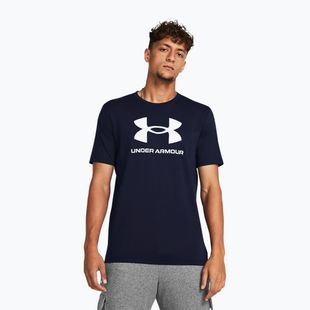 Férfi edzőpóló Under Armour Sportstyle Logo Update academy/white
