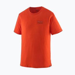 Férfi Patagonia Cap Cool Merino Blend grafikus ing fitz roy strata/pollinator narancssárga