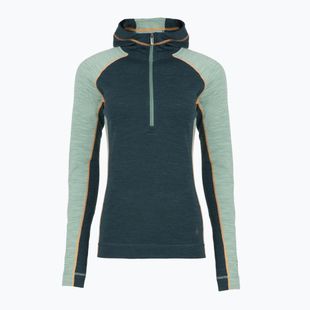 Női thermo pulóver Smartwool Classic Thermal Merino Base Layer 1/2 Zip Hoodie Boxed twilight/arctic green