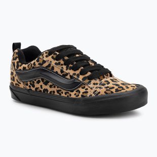 Vans Knu Skool leopárd fekete cipő