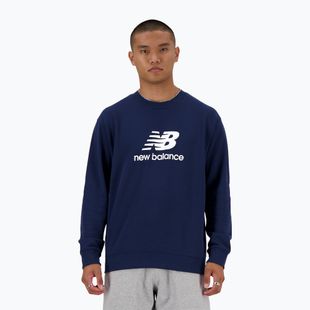 Férfi melegítőfelső New Balance Stacked Logo French Terry Crew nb navy