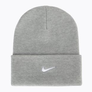 Téli sapka Nike Peak Swoosh Beanie dark grey heather/white