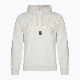 Férfi tenisz pulóver Nike Court Dri-Fit Heritage Hoodie világos árnyalatú fa barna / halvány elefántcsont