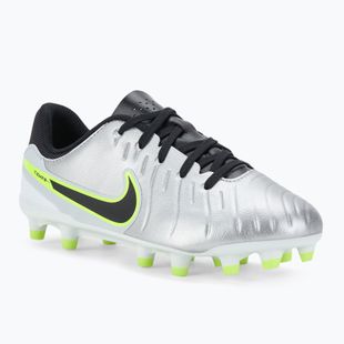 Gyerek focicipő Nike Tiempo Legend 10 Academy FG/MG metallic silver/volt/black