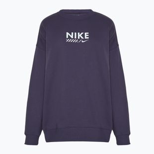 Női Nike Sportswear Oversized Crew-Neck pulóver sötét mazsola
