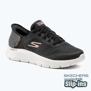 Férfi SKECHERS Slip-ins Go Walk Flex New World fekete/fehér/narancs cipő