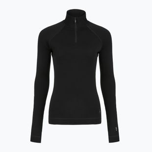 Női termikus pulóver Smartwool Classic Thermal Merino Base Layer 1/4 cipzáros dobozos fekete