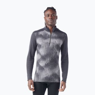 Férfi thermo pulóver Smartwool Classic Thermal Merino Base Layer 1/4 Zip Boxed charcoal foggy pines