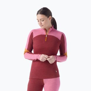 Női thermo pulóver Smartwool Classic Thermal Merino Base Layer Colorblock 1/4 Zip Boxed