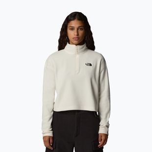 The North Face női 100 Glacier Cropped 1/4Zip fehér dune/npf melegítőfelső