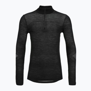 Férfi thermo pulóver Smartwool Intraknit Thermal Merino Base Layer 1/4 Zip black/white