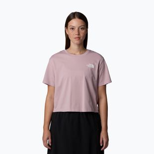 Női póló The North Face Simple Dome Cropped Slim Tee fém rózsaszín