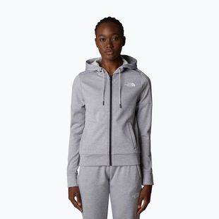 Női The North Face Reaxion Fleece Full Zip Hoodie tnf világosszürke szürke szőrzet