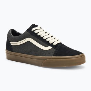 Vans Old Skool nehéz vászon fekete cipő