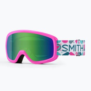 Síszemüveg Smith Snowday Jr vivid pink hearts/green sol-x mirror