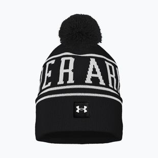 Férfi téli sapka Under Armour Halftime Pom Beanie black/white/white