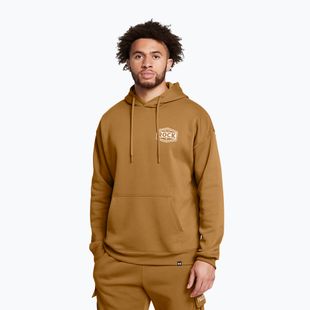 Férfi pulóver Under Armour Project Rock Icon Fleece Hoodie yellow ochre/silt