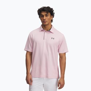 Under Armour Tech Polo prime rózsaszín/pályaszürke férfi pólóing