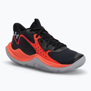Under Armour Grade School Jet '23 gyermek kosárlabda cipő fekete/ares piros/mod szürke