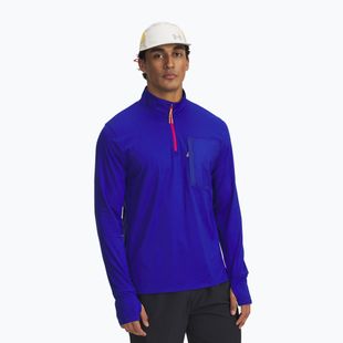 Férfi Under Armour Trail Run Quarter Zip királyi/reflektív futó melegítőfelső